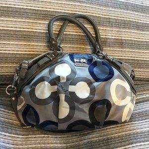 COACH blue logo purse